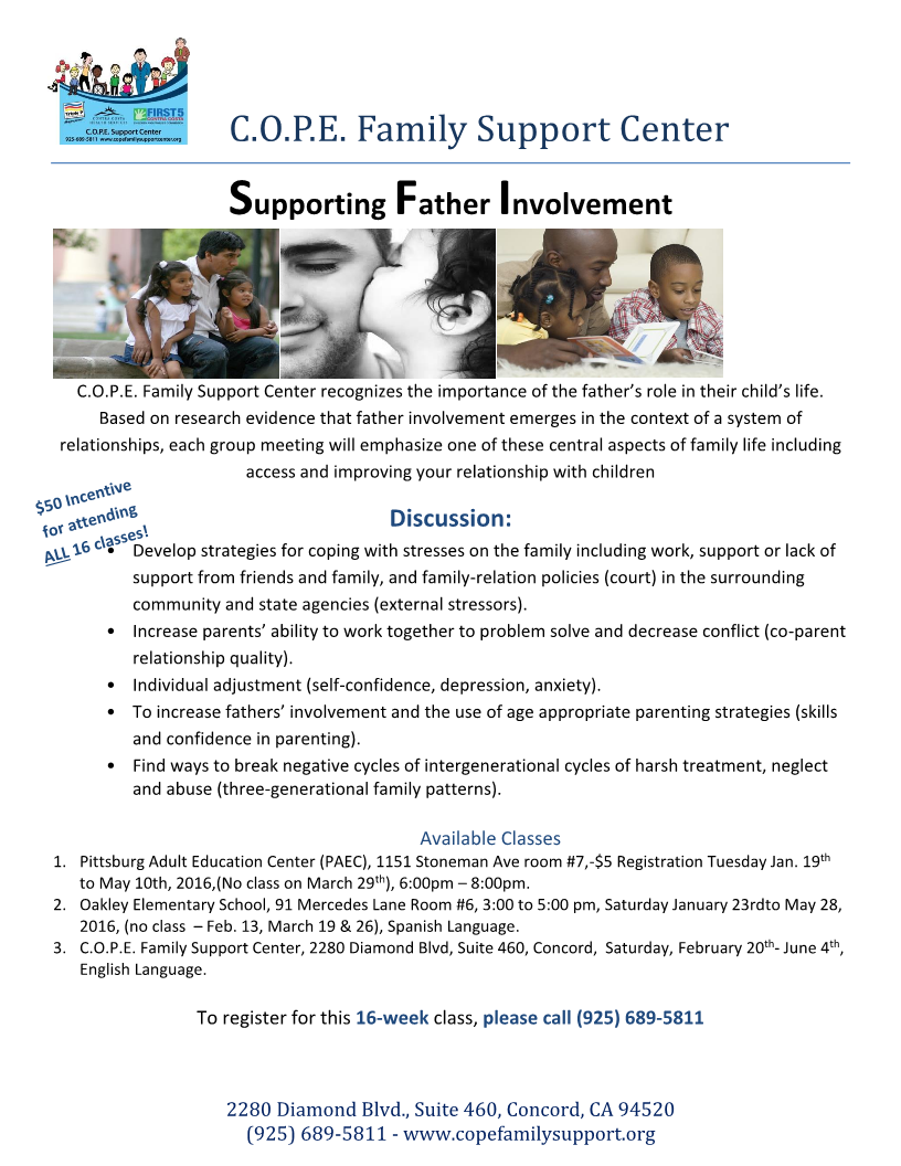 COPE Father Support Classes 2016